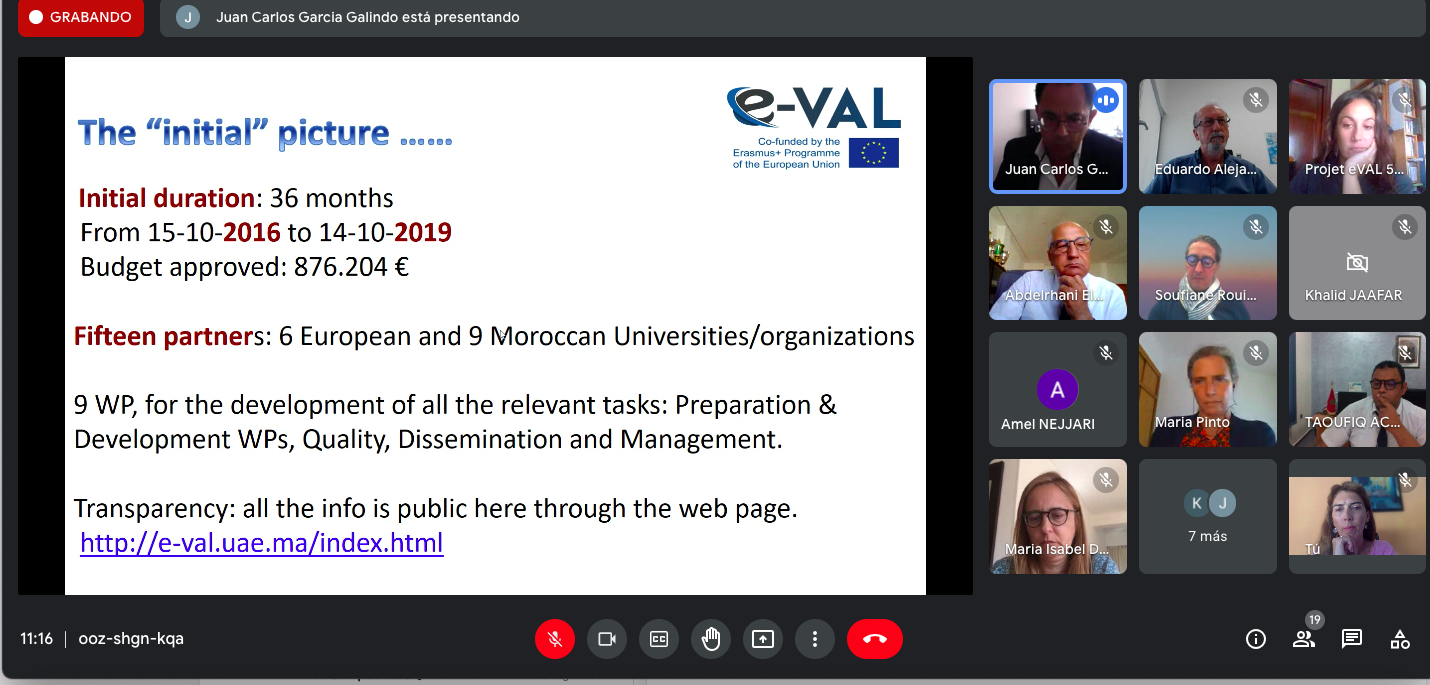 El proyecto Erasmus+ CBHE “E-Val” celebra su reunión de clausura