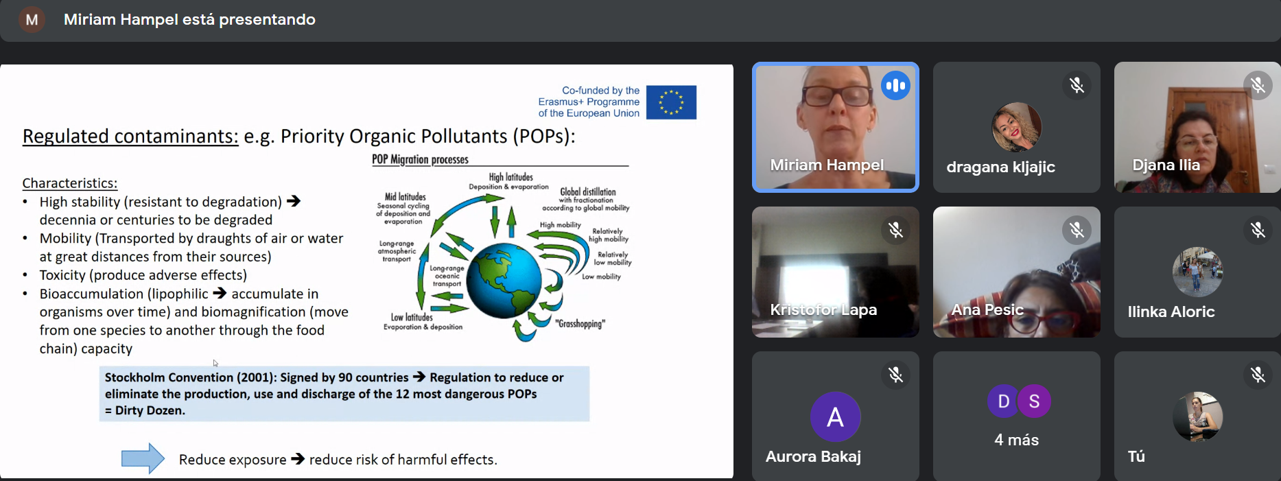 1ª formación del proyecto MEP&M: Know-how transfer related to the latest topics in climate change and marine pollution effects on marine ecosystems