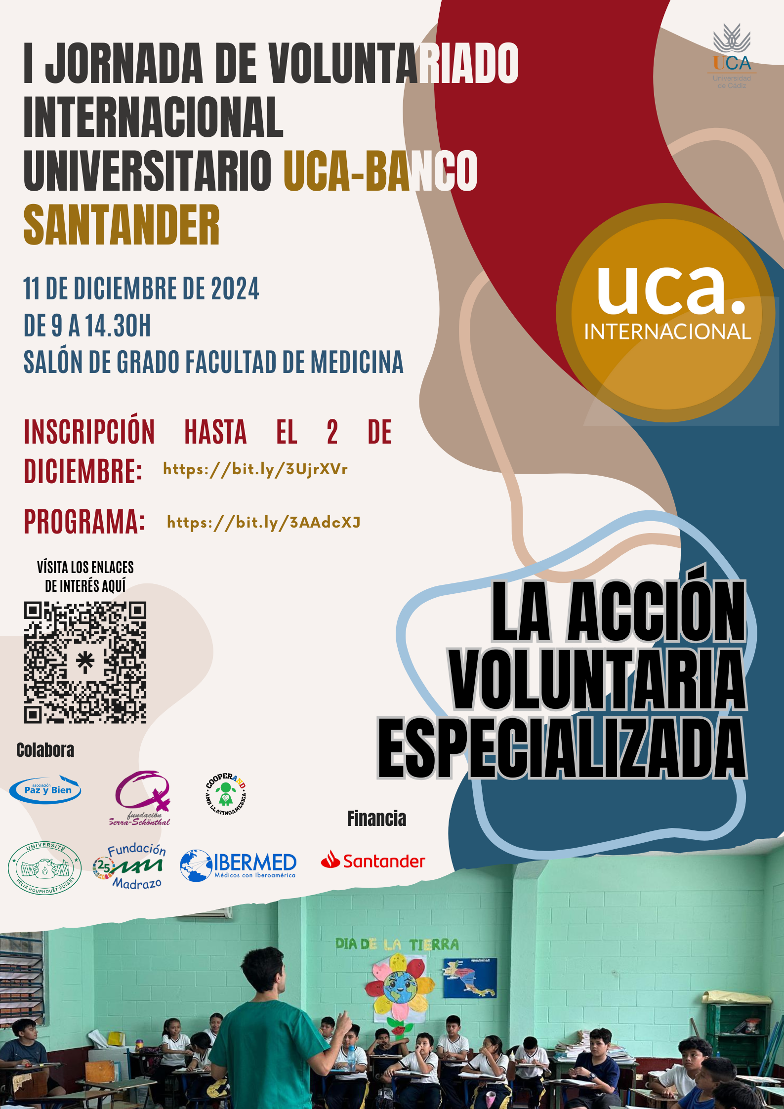 La UCA y Banco Santander impulsan las I Jornadas de Voluntariado Internacional con un enfoque en la acción voluntaria especializada