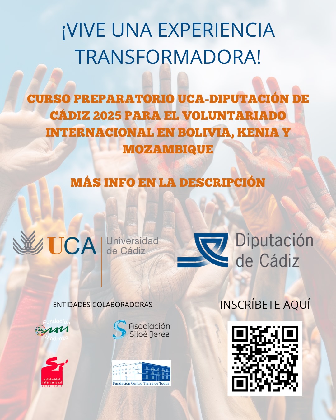 El Vicerrectorado de Internacionalización lanza el Curso preparatorio UCA-Diputación de Cádiz 2025 para el Voluntariado Internacional en Bolivia, Kenia y Mozambique