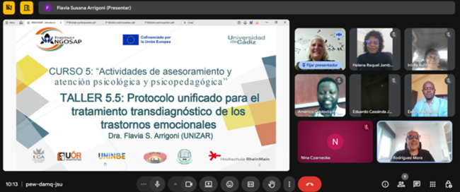 Se celebra con éxito el Taller 5.5 del Proyecto Erasmus+ AngoSAP sobre el tratamiento transdiagnóstico de los trastornos emocionales.