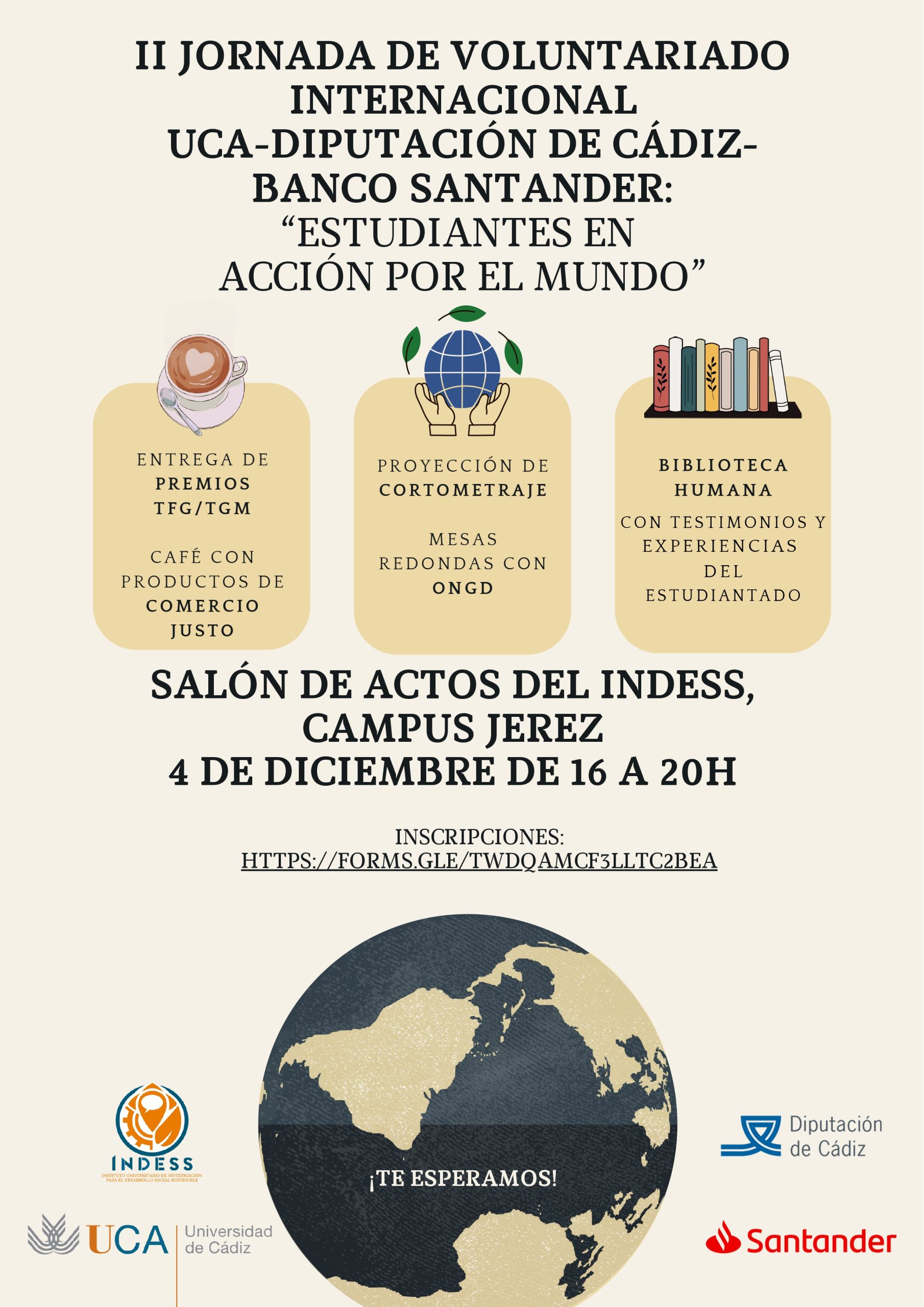 La UCA celebra la II Jornada de Voluntariado Internacional UCA-Diputación de Cádiz-Banco Santander: “Estudiantes en Acción por el Mundo”