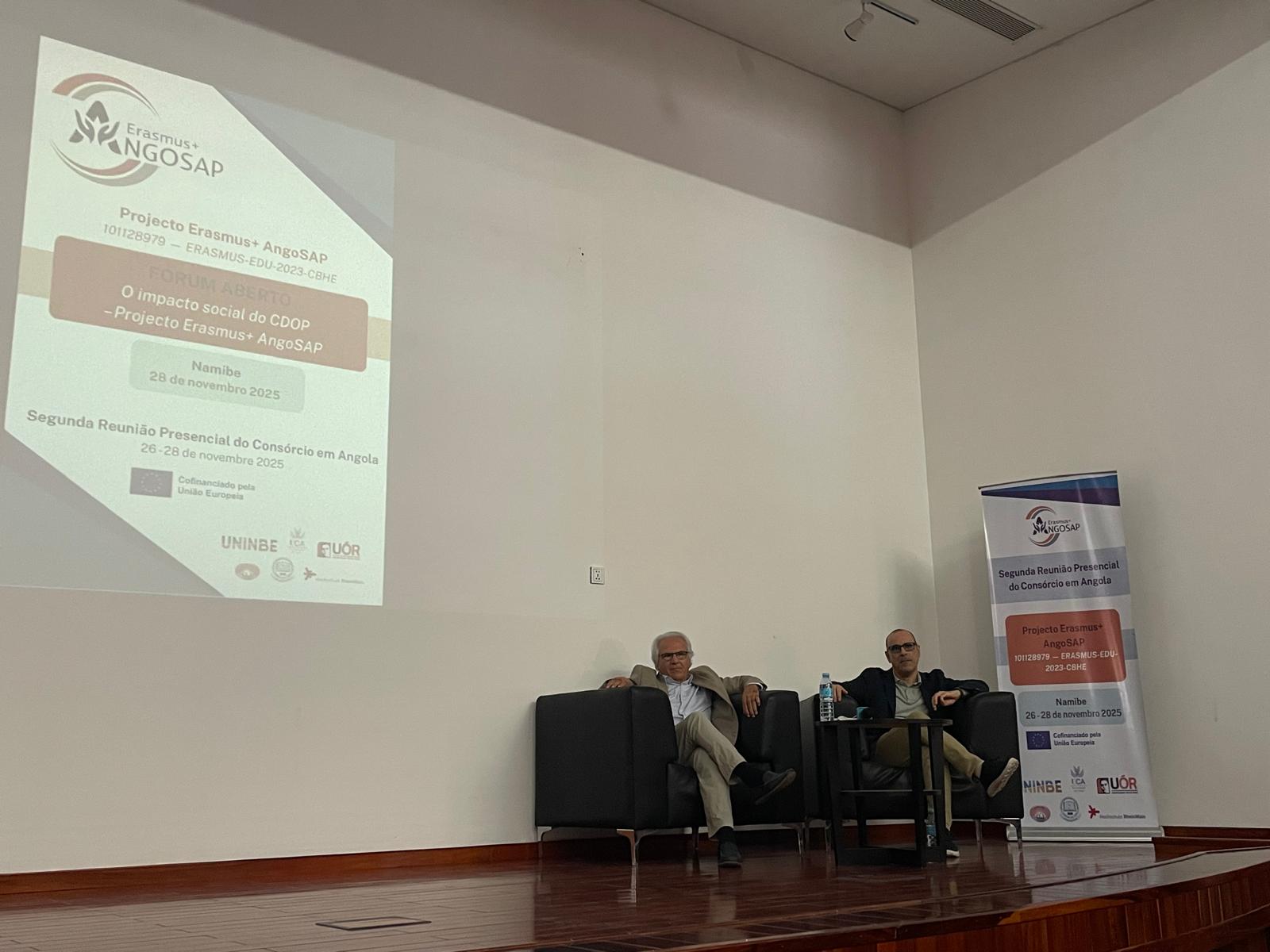 La Universidad de Cádiz participa en el Foro Abierto “El impacto social del CDOP” durante la Segunda Reunión Presencial del Proyecto Erasmus+ AngoSAP en Namibe (Angola).