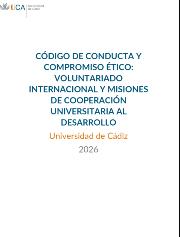 La Universidad de Cádiz ha elaborado un Código de Conducta y Compromiso Ético para Voluntariado Internacional y Misiones de Cooperación