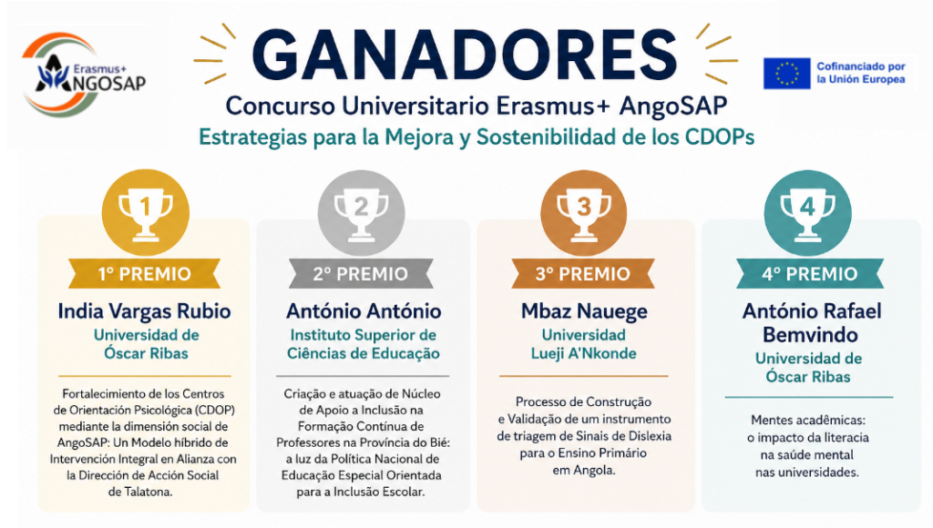 IMG El Proyecto Erasmus+ AngoSAP anuncia los ganadores del Concurso Universitario sobre la mejora y sostenibilidad de los...