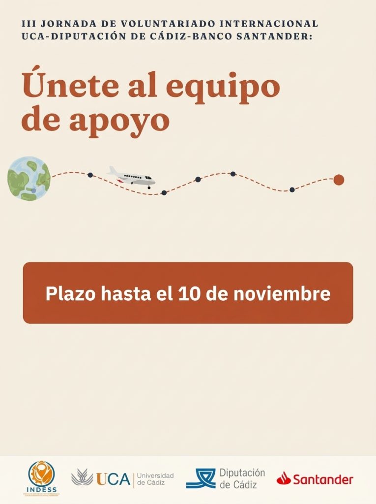 IMG Abierto el plazo para sumarse al equipo de apoyo de las III Jornadas de Voluntariado Internacional UCA