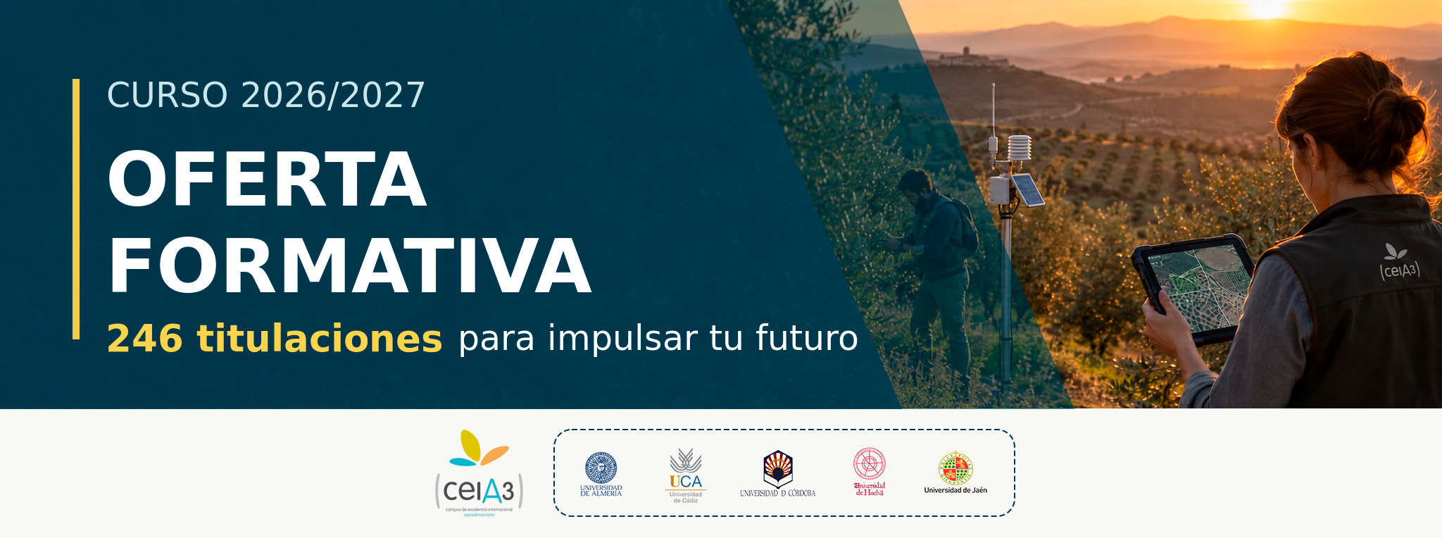 La oferta académica del ceiA3 asciende a 246 titulaciones aplicables en el ámbito de la agroalimentación